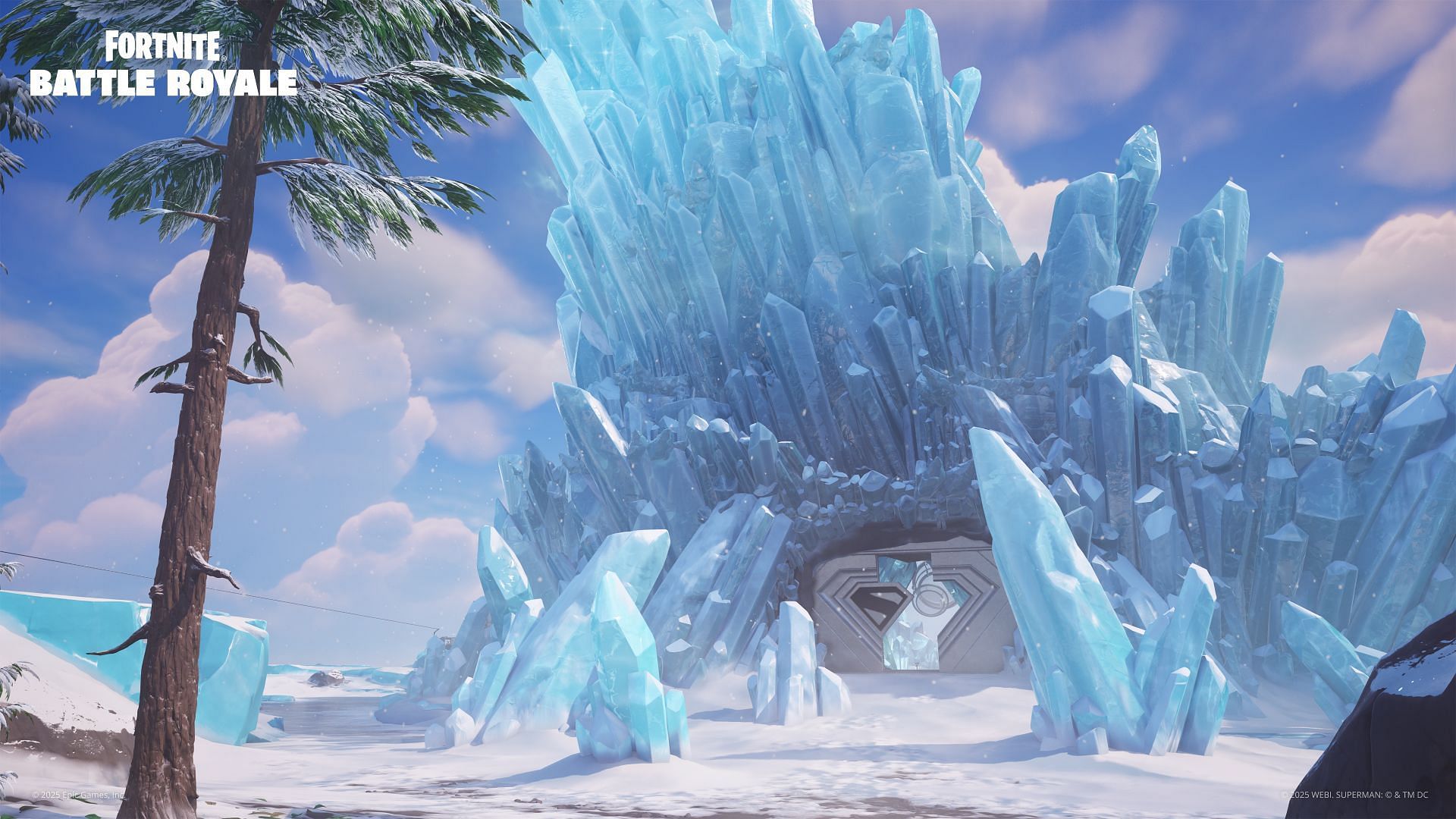 The Fortnite V36.20 update will add Superman's Fortress of Solitude POI (Image via Epic Games)